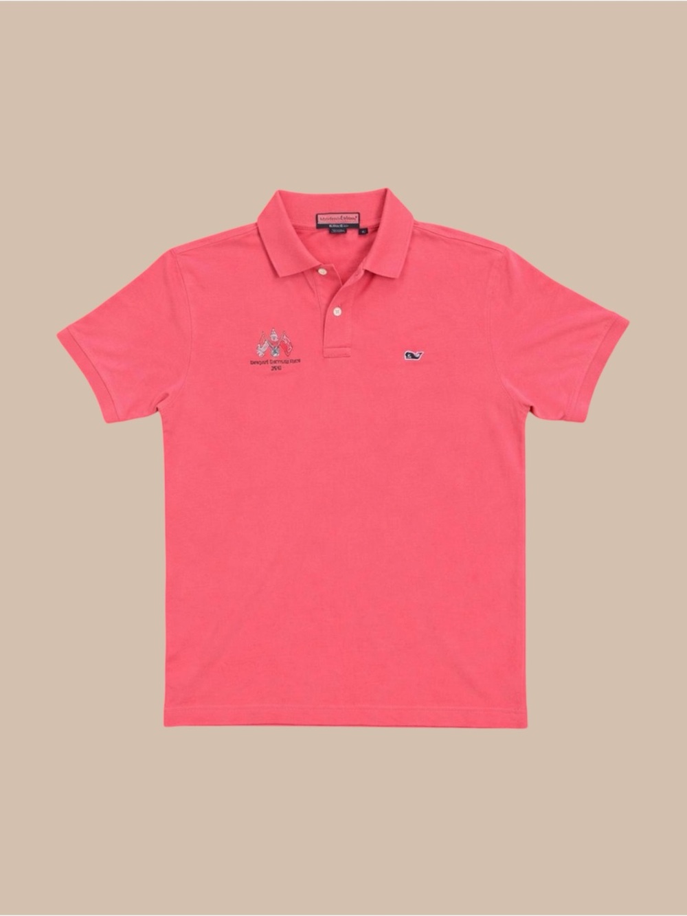 Vineyard Vines Men’s Coral Pink Polo Shirt
